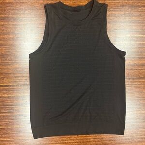 Lululemon Women Black Breeze By Muscle Tank II Sleeveless Mesh Perforated Top 6